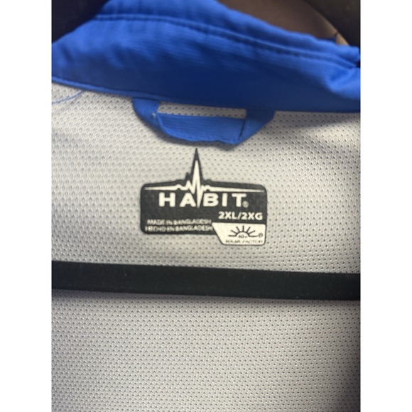 Habit Men's Blue Fishing Shirt Size 2XL - Picture 2 of 6